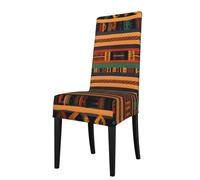 Yyoretp Housse de protection amovible pour chaise de salle à manger avec tissage africain, élastique et extensible.