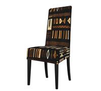 Yyoretp Housse de protection amovible pour chaise de salle à manger en tissu éponge africain, imprimé tribal