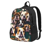 Yyoretp Joli sac à dos décontracté imprimé bouledogue anglais pour homme et femme, grande capacité, sac à dos de voyage, travail, ordinateur