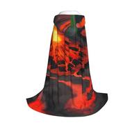 Yyoretp Kilauea - Cape longue à capuche imprimée volcans pour enfants avec costume de carnaval, Halloween, cosplay