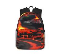 Yyoretp Kilauea Sac à dos décontracté pour ordinateur portable avec imprimé volcans, sac à dos classique pour voyage, travail, sacs à livres légers