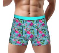 Yyoretp Lot de caleçons boxeurs imprimés Hello Hawaï pour homme, cool, respirant et élastique., Noir , M