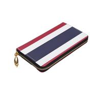 Yyoretp Portefeuille en cuir de qualité supérieure avec fermeture éclair sur le pourtour pour homme et femme, couverture de carnet de chèques avec blocage RFID