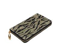 Yyoretp Portefeuille en cuir de qualité supérieure avec fermeture éclair sur le pourtour pour homme et femme, couverture de chéquier, blocage RFID