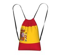 Yyoretp Sac à dos avec cordon de serrage imprimé drapeau espagnol pour le sport, la plage, la natation, la gym, les voyages.