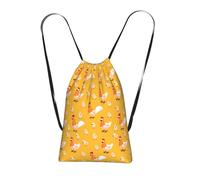 Yyoretp Sac à dos avec cordon de serrage imprimé poulet, sac de rangement pour le sport, la plage, la natation, la gym, les voyages.