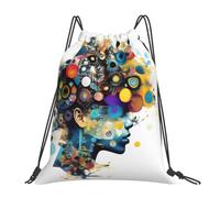 Yyoretp Sac à dos avec cordon de serrage - Intelligence artificielle - Imprimé cerveau - Pour le sport, la gym, la plage, la danse, le yoga - Pour homme et femme