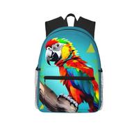 Yyoretp Sac à dos décontracté pour ordinateur portable avec imprimé perroquets sur arbre, sac à dos classique pour voyage, travail, sac à livres léger