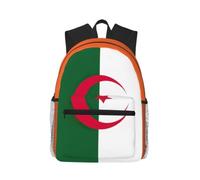 Yyoretp Sac à dos décontracté pour ordinateur portable imprimé drapeau de l'Algérie, sac à dos classique pour voyage, travail, sacs à livres légers