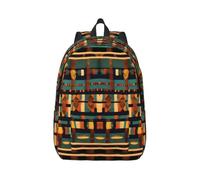 Yyoretp Sac à dos tendance africain classique en toile imprimée - Sac à dos de sport léger et décontracté - Sac à dos de voyage multifonction, Noir , M, Décontracté