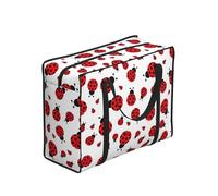Yyoretp Sacs d'épicerie réutilisables avec imprimé coccinelle, sac de rangement portable, grand sac fourre-tout utilitaire.