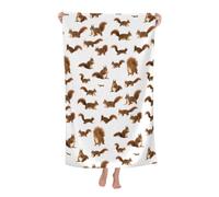 Yyoretp Serviette de plage légère en microfibre avec imprimé écureuil mignon super absorbant en peluche douce serviette de bain de piscine