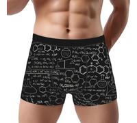 Yyoretp Sous-vêtements pour homme avec illustration abstraite, science, chimie, impression 3D, caleçons boxeurs, caleçons boxeurs, caleçons cool, respirants et élastiques., Noir , M
