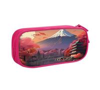 Yyoretp Trousse à crayons de grande capacité avec fermeture éclair à double couche Motif paysage du mont Fuji du Japon., rose, Taille unique, Trousse de beauté