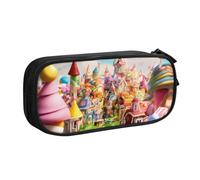Yyoretp Trousse à crayons de grande capacité avec fermeture éclair double couche avec imprimé Candy Land., Noir , Taille unique, Trousse de beauté