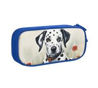 Yyoretp Trousse à crayons de grande capacité avec fermeture éclair double couche avec imprimé dalmatien., bleu, Taille unique, Trousse de beauté