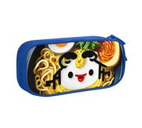 Yyoretp Trousse à crayons de grande capacité avec fermeture éclair double couche avec motif coquetier, nouilles et ramen., bleu, Taille unique, Trousse de beauté