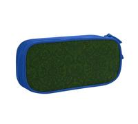 Yyoretp Trousse à crayons de grande capacité avec fermeture éclair double couche avec motif floral vert chasseur., bleu, Taille unique, Trousse de beauté