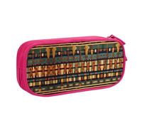 Yyoretp Trousse à crayons de grande capacité avec fermeture éclair double couche et motif africain classique., rose, Taille unique, Trousse de beauté