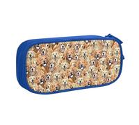 Yyoretp Trousse à crayons de grande capacité avec fermeture éclair double couche et motif labrador retriever., bleu, Taille unique, Trousse de beauté