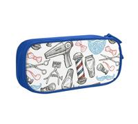 Yyoretp Trousse à crayons de grande capacité avec fermeture éclair double couche pour Barber Shop - Style monochrome., bleu, Taille unique, Trousse de beauté