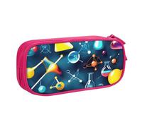 Yyoretp Trousse à crayons de grande capacité avec impression scientifique et chimie abstraite, double couche avec fermeture éclair, trousse de maquillage., rose, Taille unique, Trousse de beauté