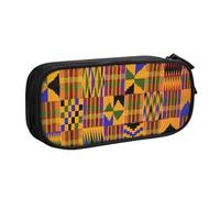 Yyoretp Trousse à crayons de grande capacité, motif ethnique africain, double couche avec fermeture éclair, trousse de maquillage, trousse à crayons., Noir , Taille unique, Trousse de beauté