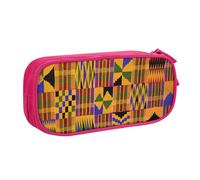 Yyoretp Trousse à crayons de grande capacité, motif ethnique africain, double couche avec fermeture éclair, trousse de maquillage, trousse à crayons., rose, Taille unique, Trousse de beauté