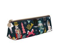 Yyoretp Trousse de rangement triangulaire pour femme Motif Casse-noisette Ballet de Noël Pour fournitures de bureau, cosmétiques, articles de toilette, blanc, Taille unique, Trousse de beauté