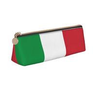 Yyoretp Trousse de rangement triangulaire simple avec motif drapeau italien pour fournitures de bureau, cosmétiques, articles de toilette, blanc, Taille unique, Trousse de beauté