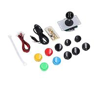 YYOYY Kits de joystick de jeu d'arcade, joystick 8 voies, encodeur USB zéro retard et 10 boutons pour MAME, kit de joystick d'arcade et de boutons pour machines d'arcade (couleurs mélangées (noir))