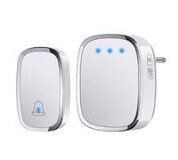 YYQ Sonnette Sans Fil Extérieur Étanche IP44, Sonnette de Porte 300 Mètres, Kit de Carillon avec LED Flash, 1 Émetteur et 1 Récepteur, 5 Niveaux de Volume, 36 Mélodies