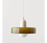 YYQBY Lampe Suspendue du Milieu du siècle en Verre Vert rétro, luminaire Suspendu de Ferme, Grand Plafond, évier de Cuisine, Lustre Moderne Nordique pour Chambre à Coucher, Salle à