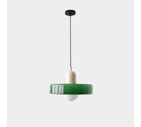 YYQBY Lampe Suspendue du Milieu du siècle en Verre Vert rétro, luminaire Suspendu de Ferme, Grand Plafond, évier de Cuisine, Lustre Moderne Nordique pour Chambre à Coucher, Salle à