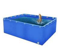 YYRHD-CZ Bassin À Poissons Hors Sol en Toile, Réservoir De Stockage d'eau D'irrigation De Jardin avec Vanne De Vidange, PVC Durable(A,2x1x0.5m)