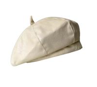 YYRHD-CZ Béret en Cuir PU for Femme, Style Classique français, Bonnet octogonal Chaud et Respirant, Style rétro, Ajustable, idéal for l'automne et l'hiver.(White)