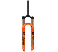 YYRHD-CZ Fourche À Suspension for Vélo 29", Fourche for Frein À Disque 9 Mm, Pivot Vertical Non Fileté 28,6 Mm, Réglage du Rebond, Débattement 120 Mm, Verrouillage Manuel/à Distance(Orange,Manual)