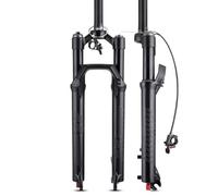 YYRHD-CZ Fourche Avant VTT, 26/27,5/29 Pouces, Débattement De 120 Mm, Suspension À Amortissement Réglable, Blocage par Câble Et Contrôle D'épaule(Straight Tube wire Control,26/27.5'')