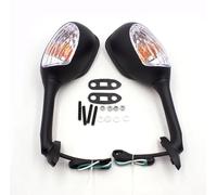 YYSMO pour Suzuki SV650 SV650S 2003-2008 2004 2005 2006 2007 SV1000 SV1000S 2003-2007 2004 2005 2006 2 Pièces Guidon De Rétroviseur De Moto avec Clignotant Miroir(Noir 1)