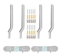 YYST Clinch Design Stainless Steel Ski and Snowboard Storage Rack Display Rough Wall Mounted Storage Rack - (one pair) by