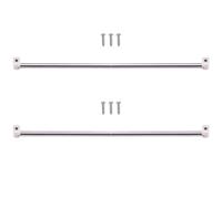 YYST Tringle à rideaux de type A 40,6 cm à 100,3 cm avec extrémités pivotantes pour portes supérieures, inférieures et fenêtres latérales - Tringle à rideaux avec vis (blanc-2)