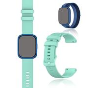 yystao Bracelet pour montre intelligente Biggerfive Kids 1,8", en silicone, compatible avec la montre intelligente Biggerfive 1,8", doux pour la peau, 22 mm (turquoise)