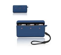 yystao Coque de chargement de batterie 2 en silicone souple compatible avec DJI Osmo 360 avec cordon tour de cou Bleu
