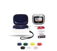 yystao Coque de protection pour casque JBL LIVE Buds 4/Beam 4/Flex 4, coque en silicone souple avec cordon et 2 films de protection d'écran en TPU, sac de rangement résistant aux chocs et aux rayures