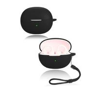 yystao Coque pour écouteurs sans fil Baseus Bass BC1 en silicone souple compatible avec Baseus Bass BC1, avec cordon, anti-poussière et durable, noir