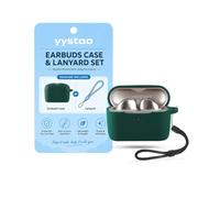 yystao Coque pour SENNHEISER Momentum True Wireless 5 Vert | Coque en silicone souple avec cordon, sac de rangement résistant aux chocs et aux rayures