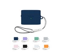 yystao Coque pour Sony WF-1000XM6 Flagship Wireless Noise Cancelling Écouteurs - Silicone avec Tressage Bleu