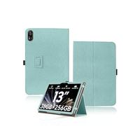 yystao Étui de protection en cuir PU pour tablette Blackview Mega 8 13 pouces, avec dragonne, design texturé et enveloppant, vert