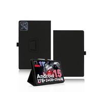 yystao Étui de protection en cuir synthétique pour tablette TABWEE W90 11" avec dragonne, design texturé et enveloppant, noir