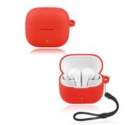 yystao Étui de protection en silicone souple compatible avec Baseus Bass BP1 NC, avec cordon tour de cou, anti-poussière, anti-chocs et durable, rouge